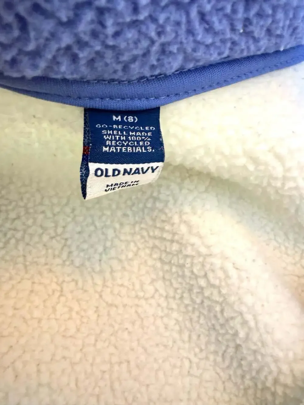 Old Navy Girls  Full-Zip Sherpa Fleece Jacket With Smiley Face Patch Size M 8